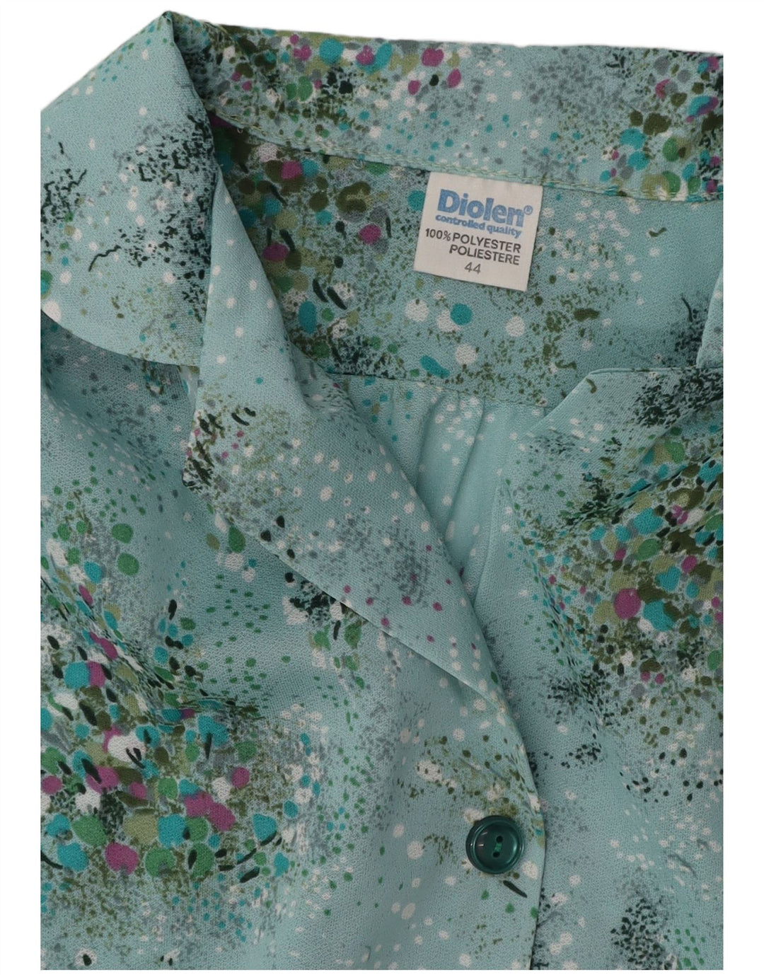 DIOLEN Dame Ærmeløs A-line Kjole IT 44 Medium Blue Floral Polyester