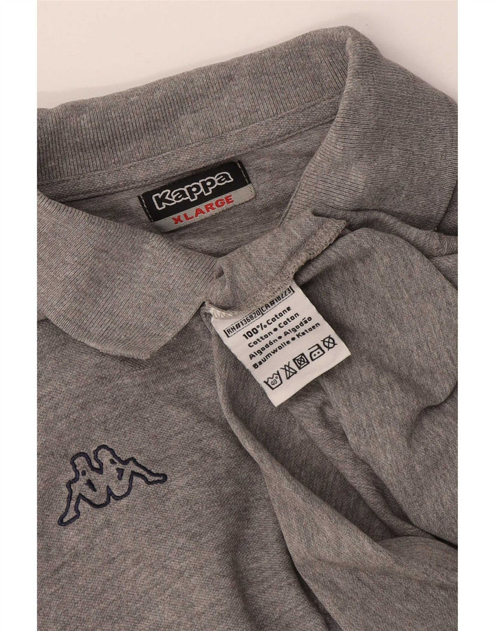 Kappa Polo Shirt til mænd XL Grå Flecked Bomuld