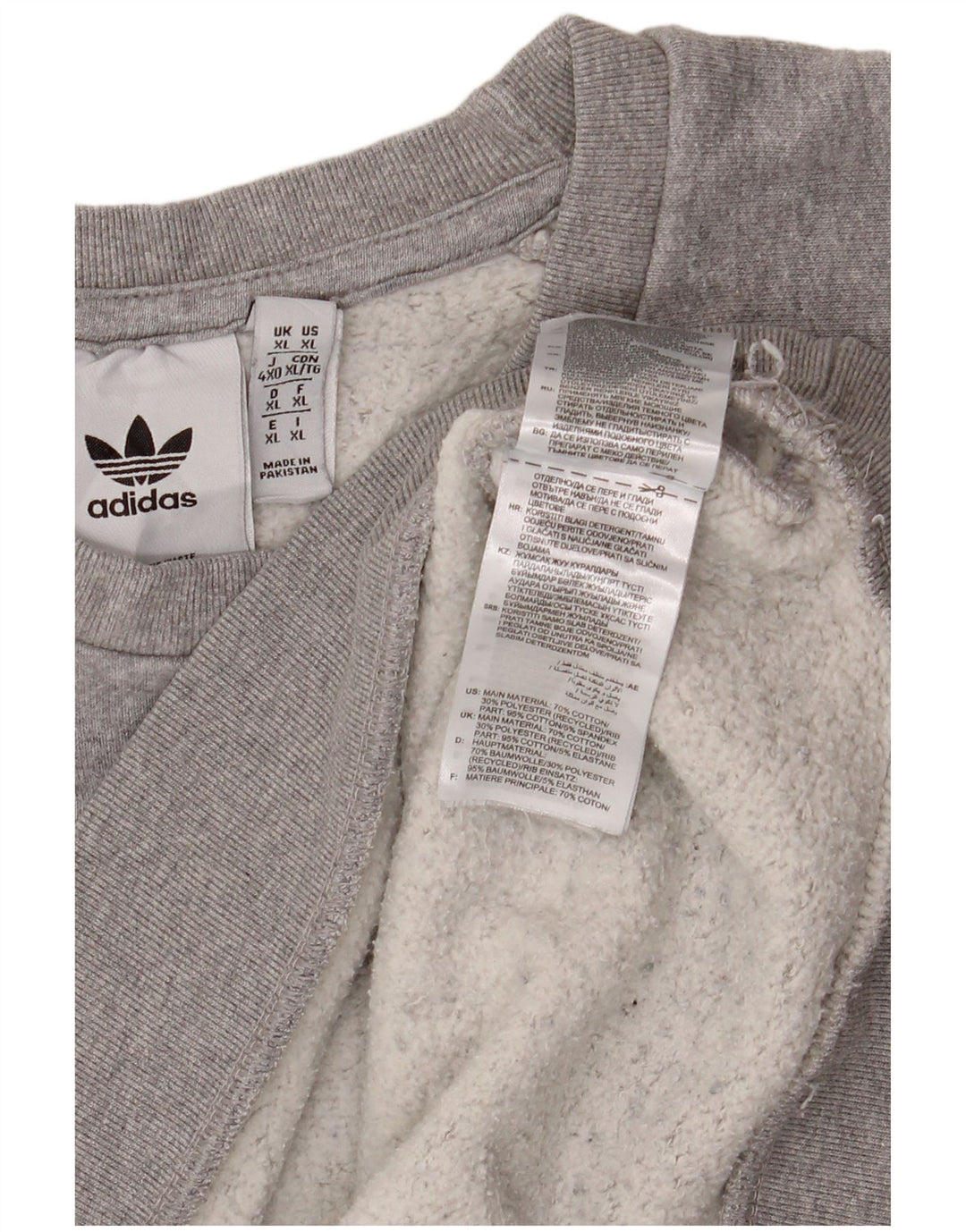 Adidas Sweatshirt Jumper til mænd XL Grå Flecked Bomuld