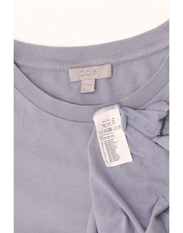 Cos Herre T-Shirt Top Stor Blå Bomuld