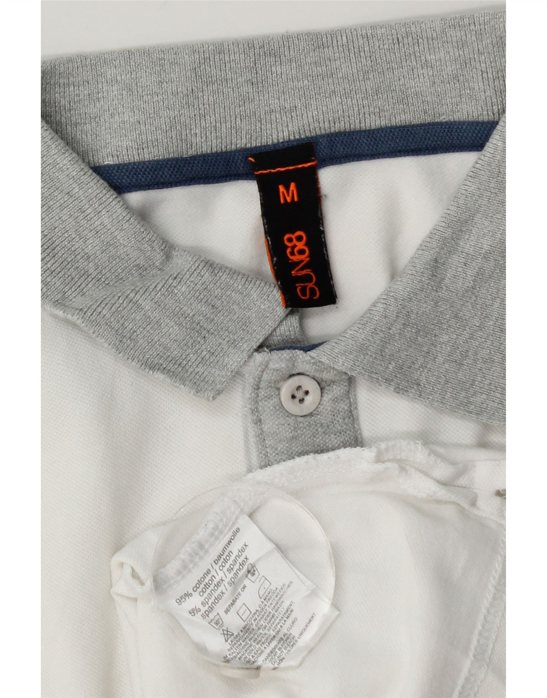 Sun68 Boys Rugby Polo Shirt 13-14 år Medium Hvid Bomuld