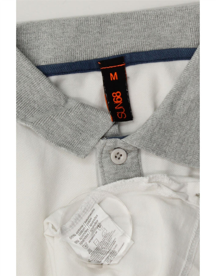 Sun68 Boys Rugby Polo Shirt 13-14 år Medium Hvid Bomuld