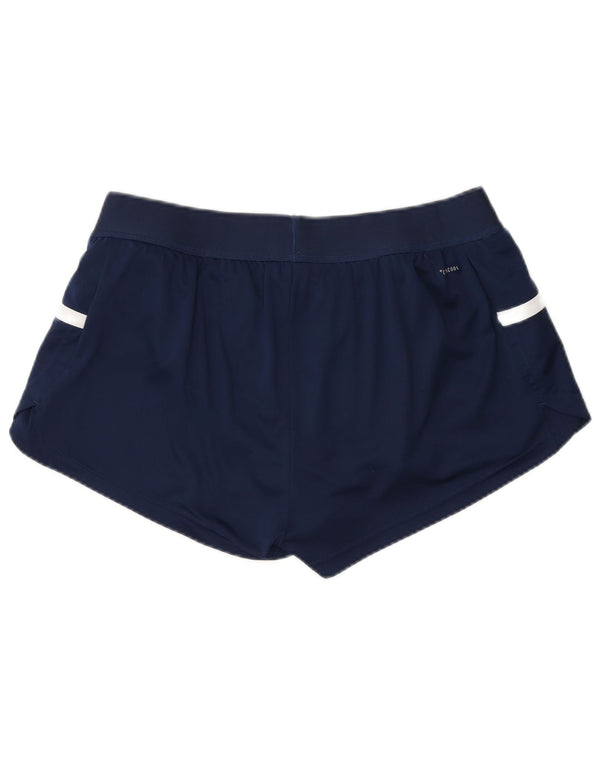 Adidas Womens Climacool Sports Shorts UK 16/18 Large Navy Blue Colourblock