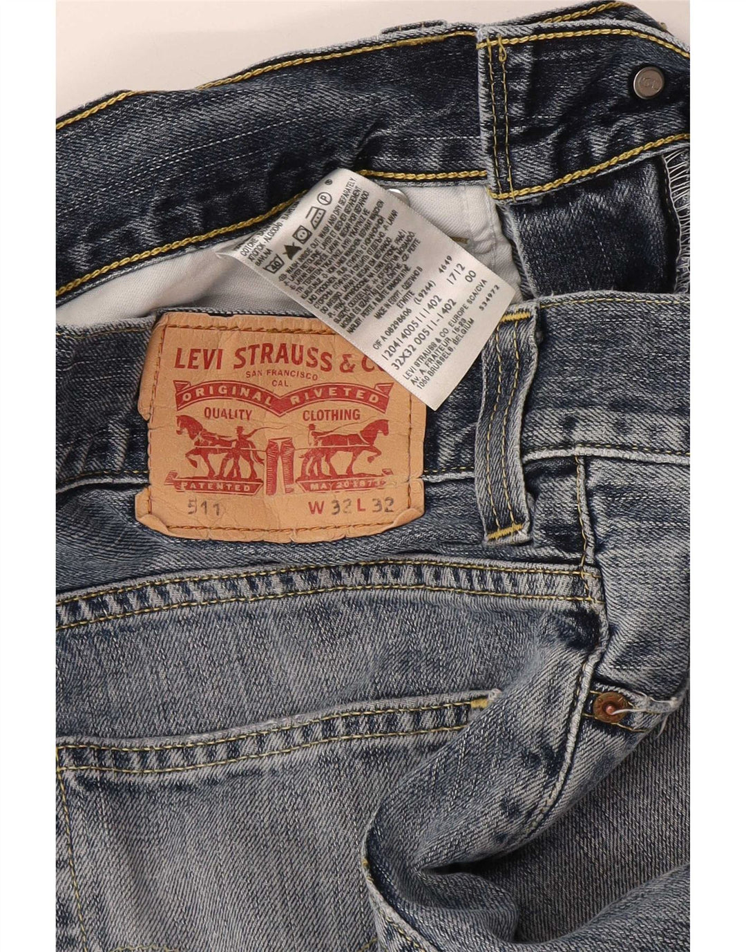 Levi's Herre 511 Slim Jeans W32 L32 Blå Bomuld