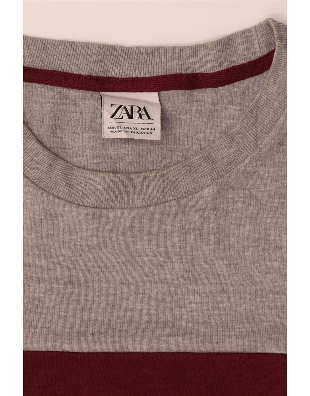 Zara Herre sweater med rund hals XL Multifarvet Colourblock Bomuld