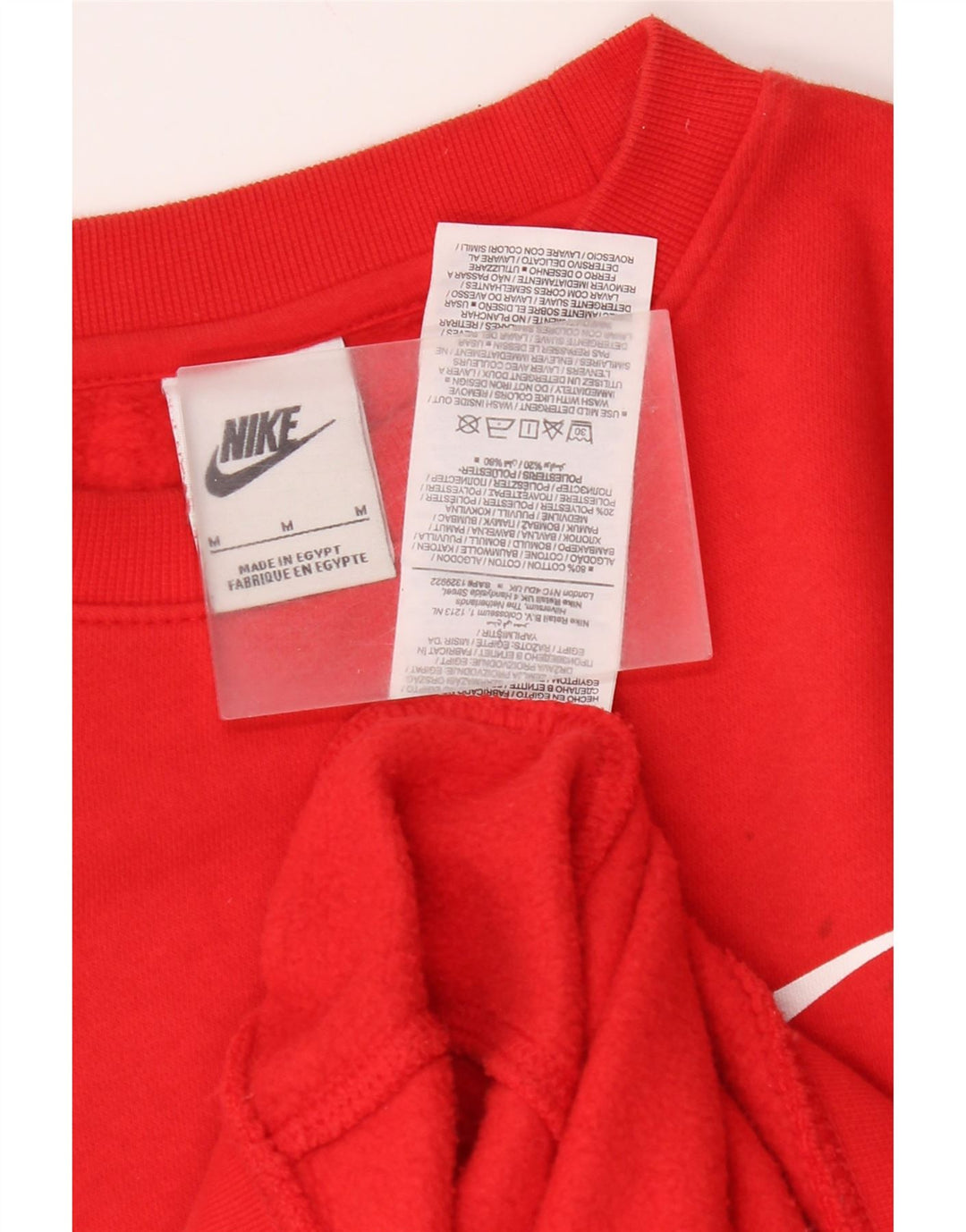 Nike Herre grafisk sweatshirt Jumper Medium Rød Bomuld
