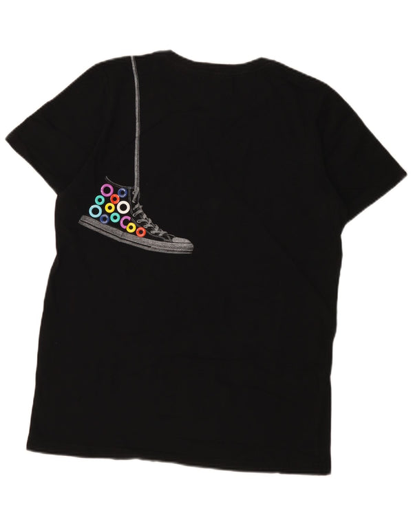Converse Herre grafisk T-shirt Top Medium Sort Bomuld