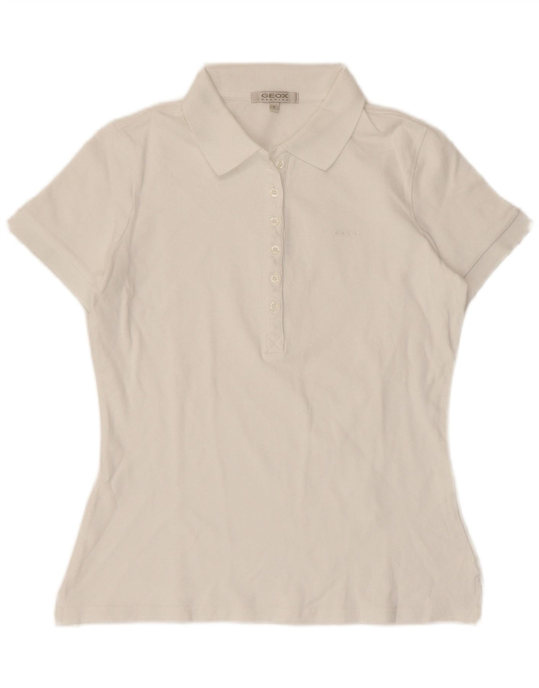 Geox Dame Respira Polo Shirt UK 12 Medium White