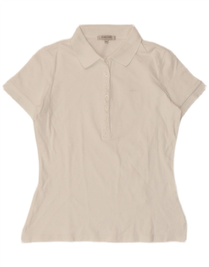 Geox Dame Respira Polo Shirt UK 12 Medium White