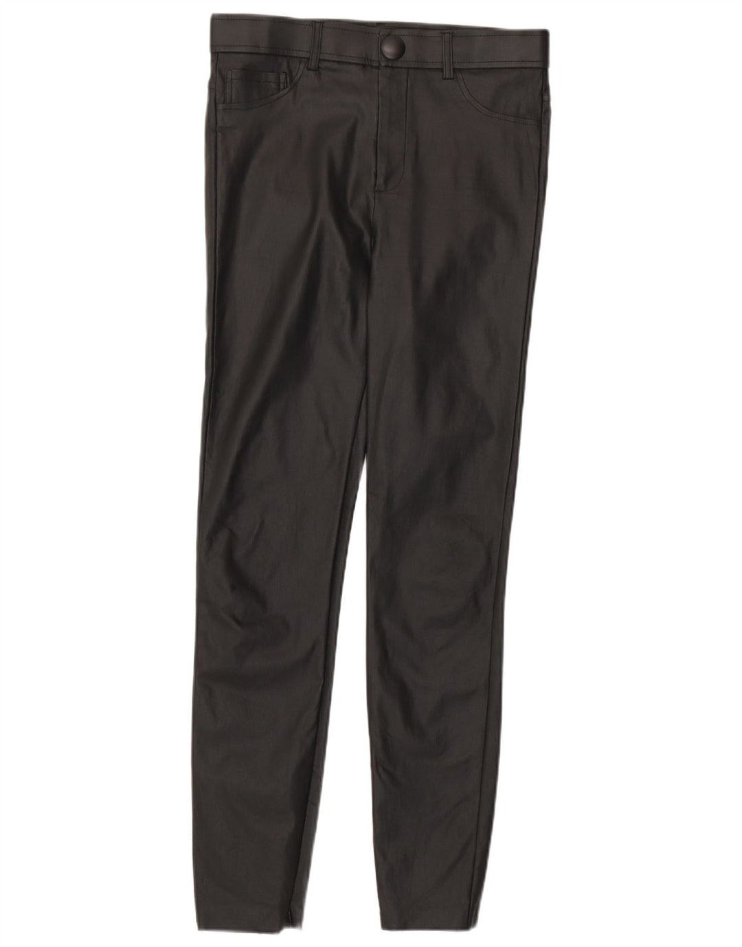 Zara Dame imiteret læder Leggings Medium W28 L28 Sort