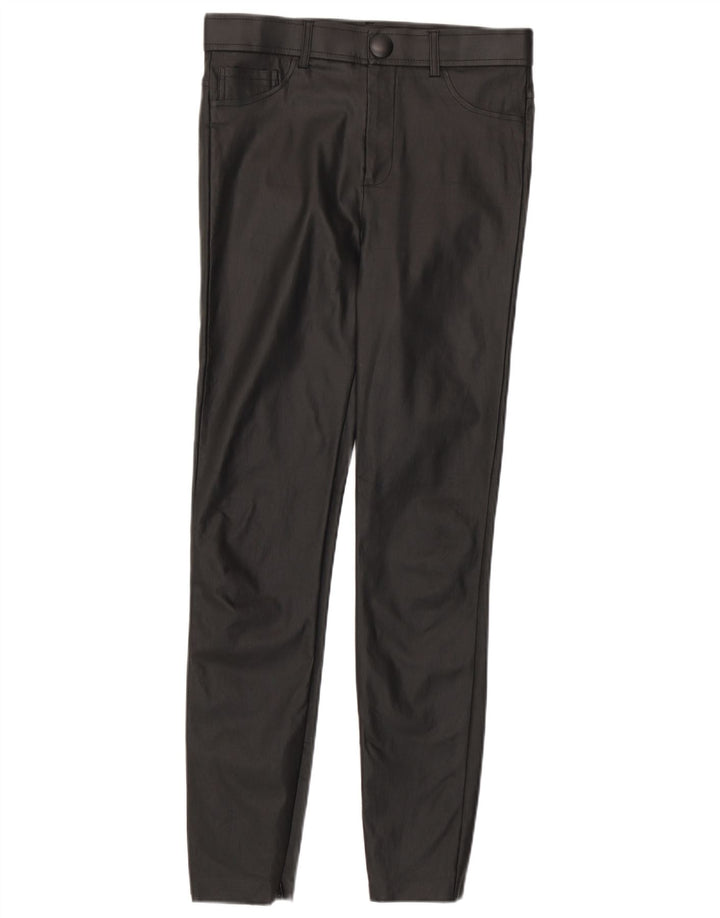 Zara Dame imiteret læder Leggings Medium W28 L28 Sort