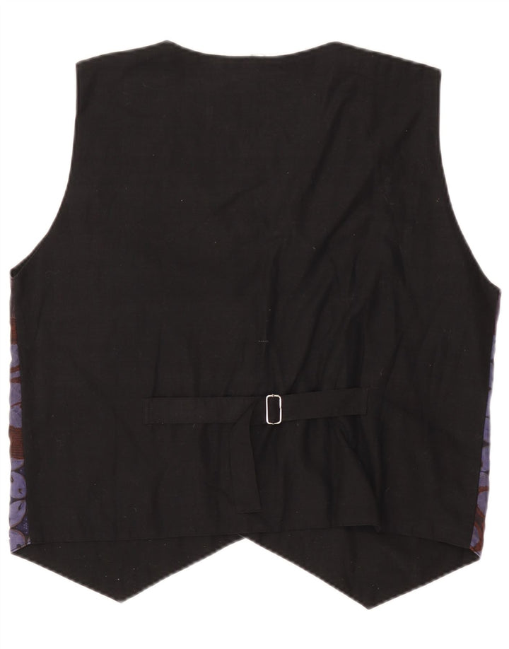 Vintage herrevest mellemlilla patchwork bomuld