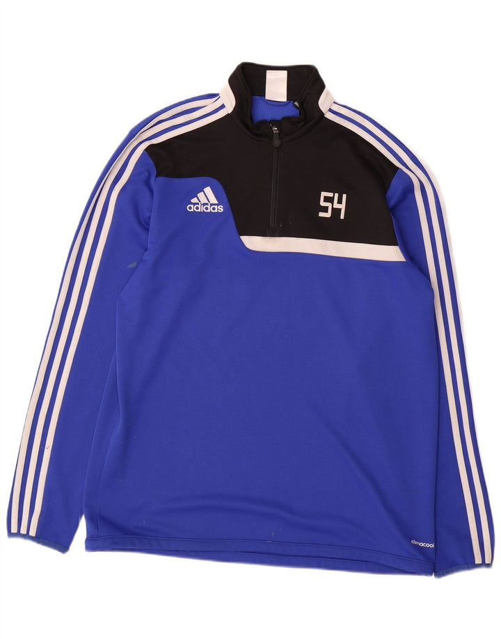 ADIDAS Herre Climacool Pullover Træningsdragt Top Stor Blå Colourblock