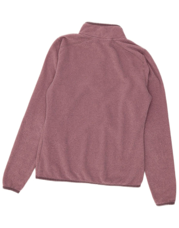 The North Face Dame Polartec Zip Neck Fleece Jumper UK 10 Small Burgundy