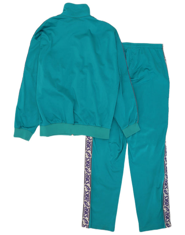 Asics Womens Graphic Full Tracksuit IT 52 Large Blue Colourblock
