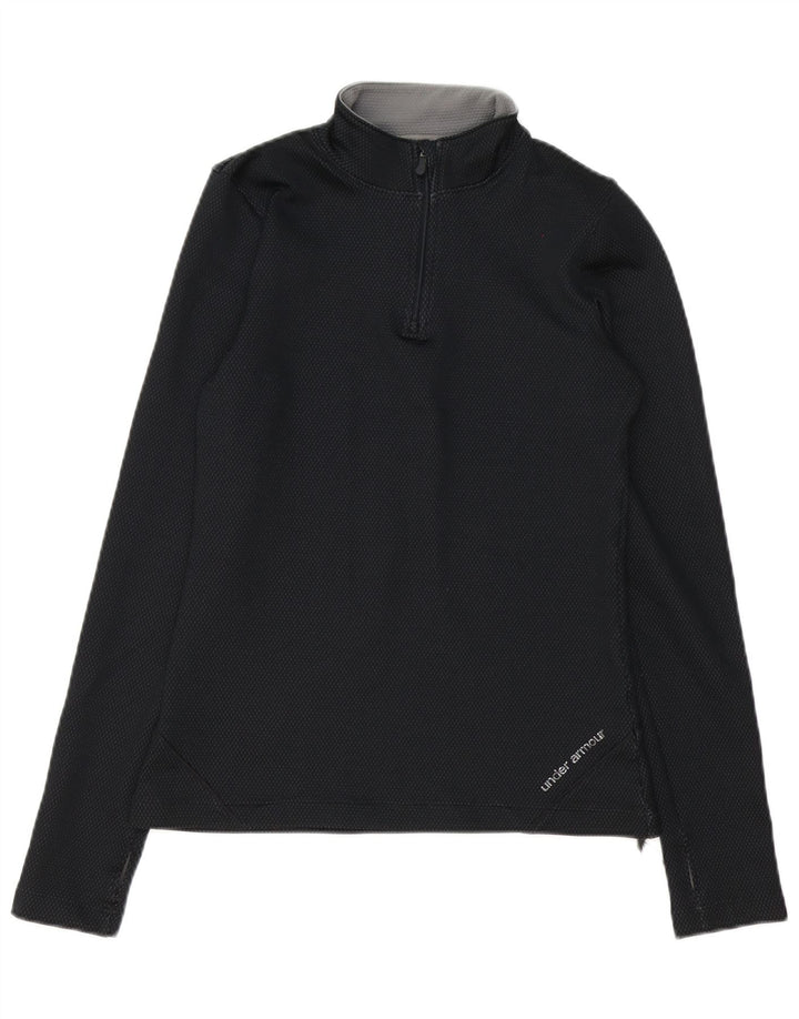 Under Armour Herre Zip Neck Pullover Træningsdragt Top Lille Sort