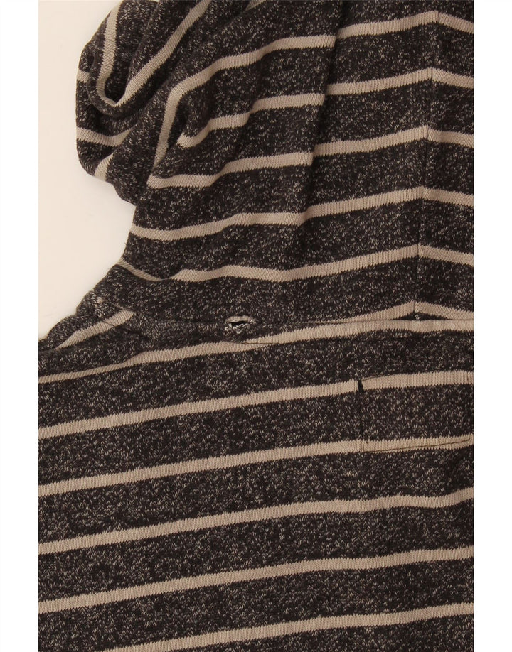 Rip Curl Dame Oversized Hoodie Jumper UK 10 Small Grå Stribet