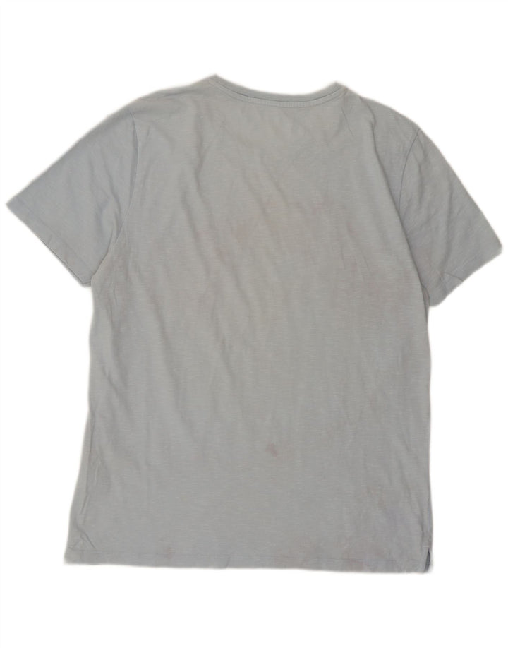 Fat Face Herre Grafisk T-Shirt Top Stor Blå Bomuld