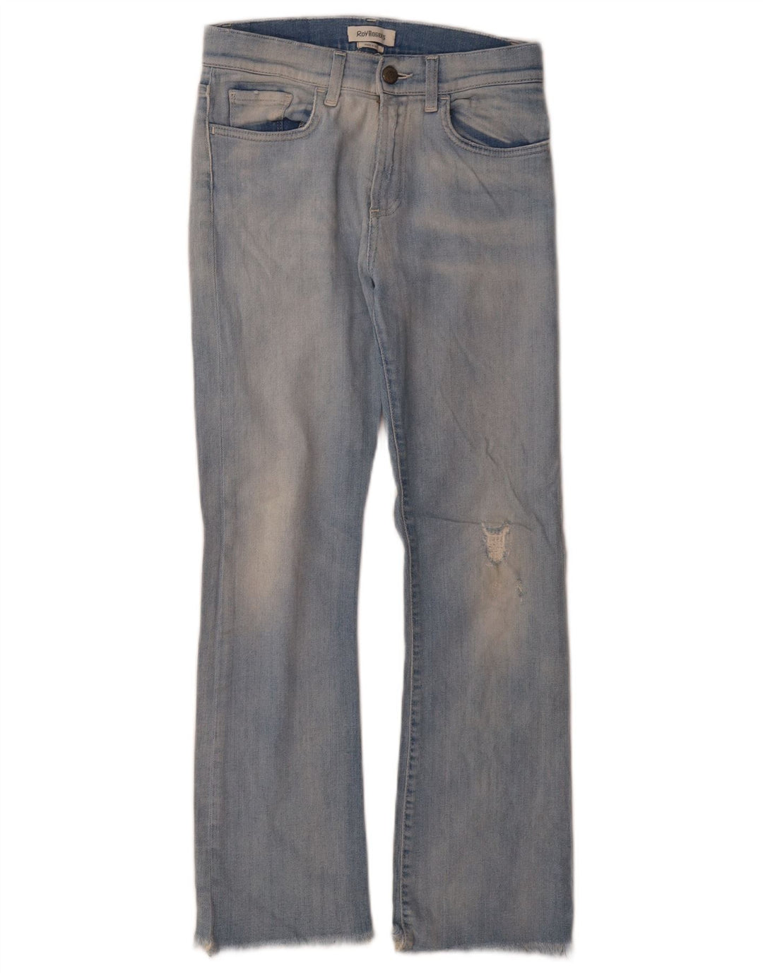 Roy Rogers Dame Distressed Bootcut Jeans W25 L28 Blå Bomuld