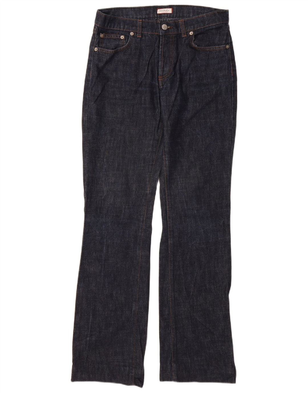 Max & Co. Dame Bootcut Jeans UK 10 Small W28 L32 Marineblå Bomuld