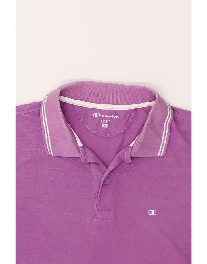 CHAMPION Mens Easy Fit Polo Shirt Medium Purple Cotton Vintage Champion and Second-Hand Champion from Messina Hembry 