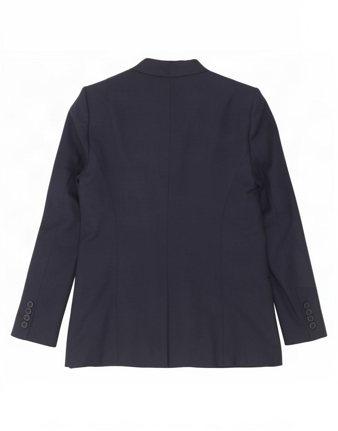 Reiss Dame Dobbeltradet Blazer Jacket UK 12 Medium Navy Blue Polyester