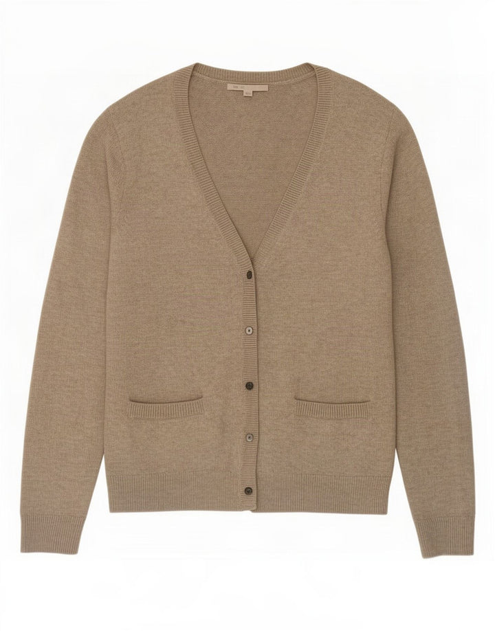 Gap Dame Cardigan Sweater UK 16 Stor Brun Nylon