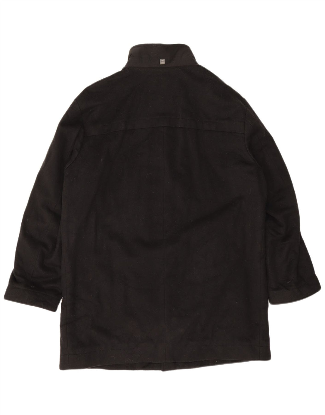 Hugo Boss Herre Overfrakke UK 40 Large Black Virgin Wool
