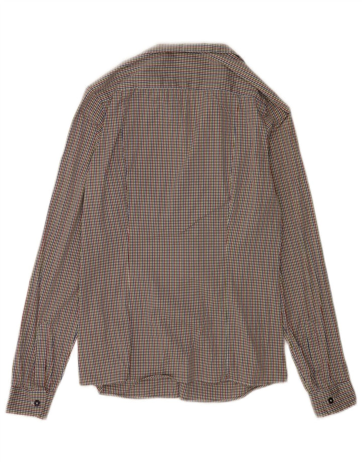 Trussardi Jeans Dame Flæse foran bluse Top UK 6 XS Flerfarvet