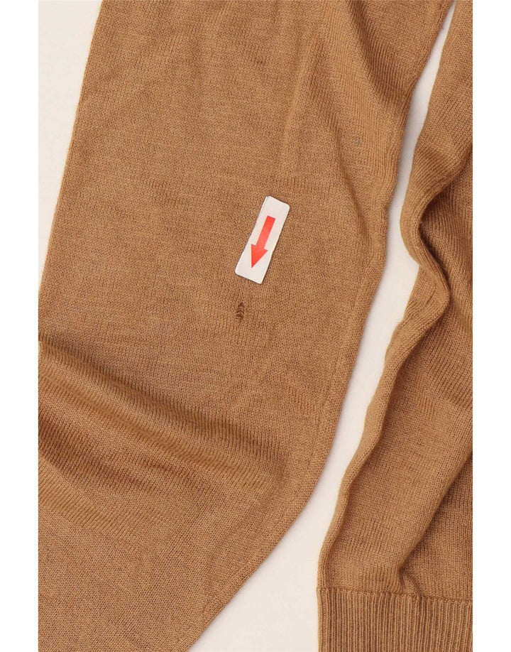 Zara Dame Turtle Neck Jumper Sweater UK 10 Small Beige