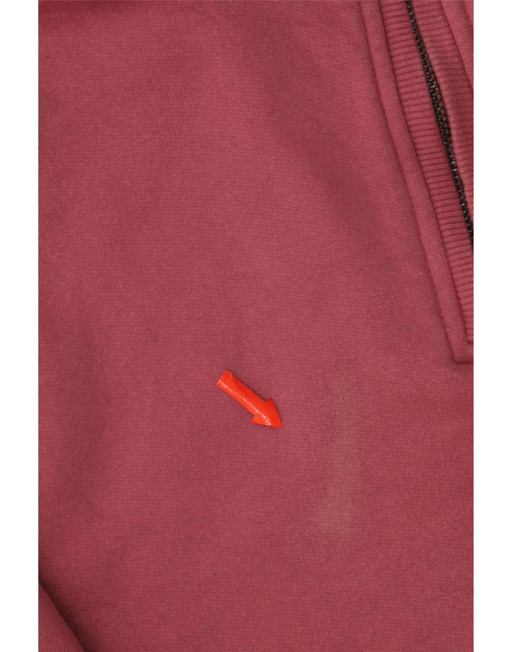 Besætningstøj Dame Sweatshirt med lynlås-hals-trøje Medium Pink Bomuld