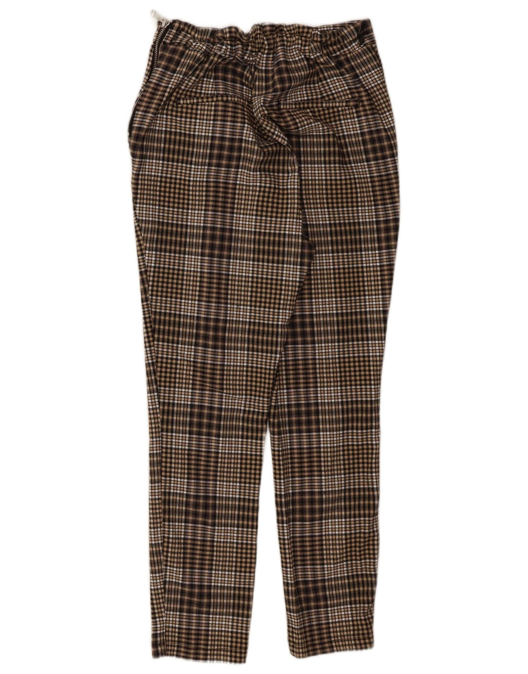 Zara Womens Cropped Trousers Large W30 L24 Brun ternet