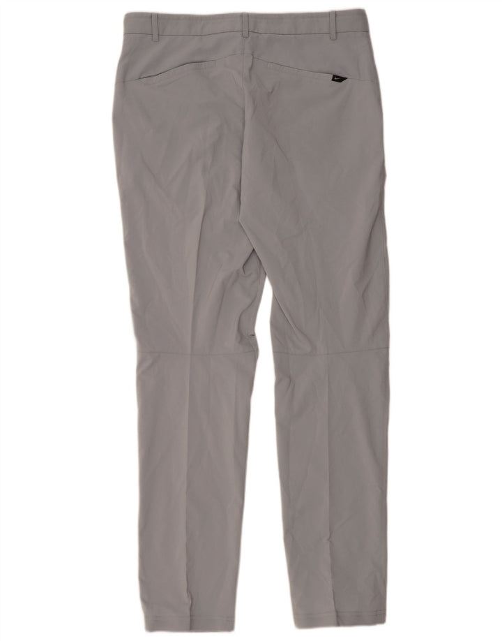 NIKE Mens Dri Fit Straight Chino Trousers W34 L34 Grey Polyester