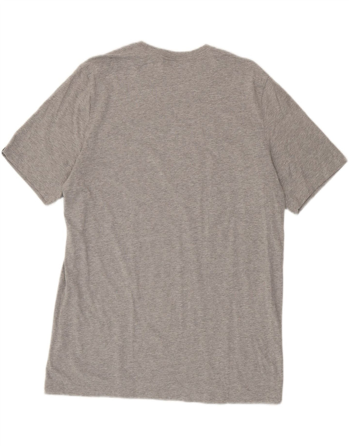 Adidas Herre Grafisk T-Shirt Top Stor Grå Bomuld