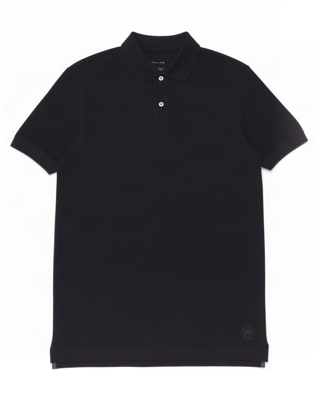 Massimo Dutti Herre Regular Fit Polo Shirt Stor marineblå bomuld