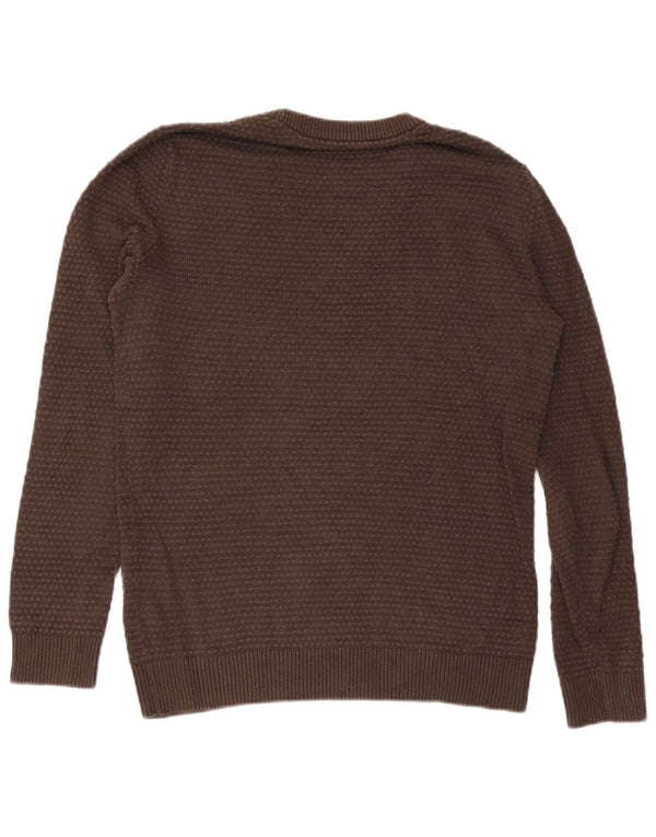 Jack & Jones herre sweater med rund hals, medium brun bomuld