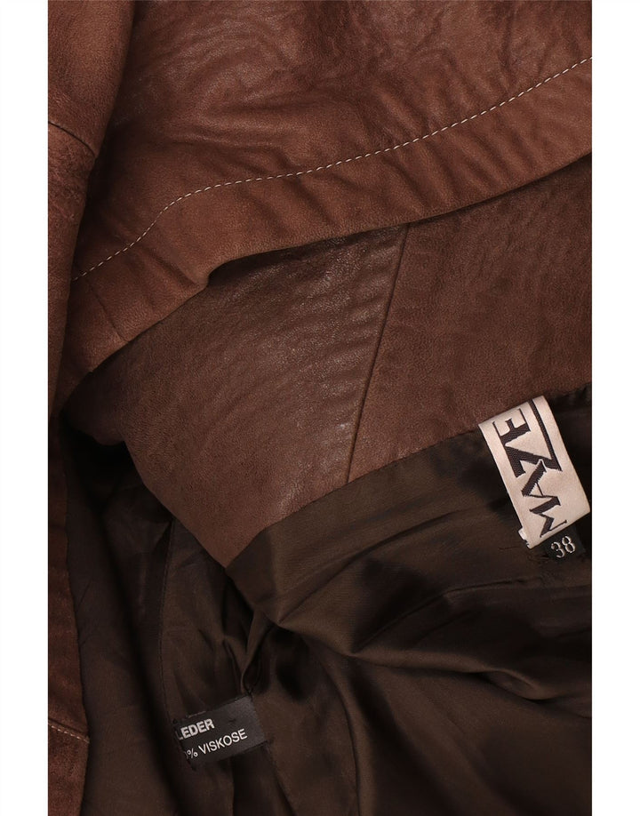 Maze Dame Oversized Læderjakke EU 38 Medium Brun Læder