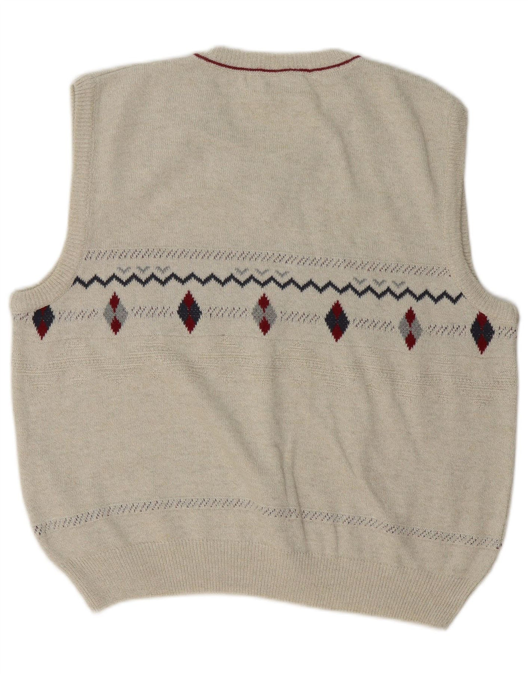 Canda Vest Tank Top Stor Beige Argyle/Diamant Bomuld
