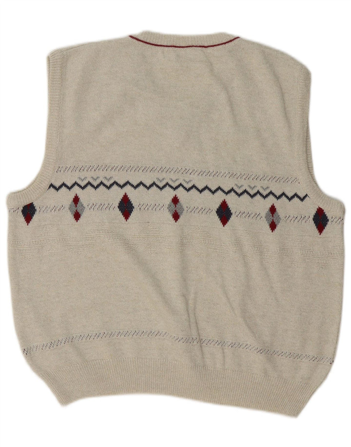 Canda Vest Tank Top Stor Beige Argyle/Diamant Bomuld