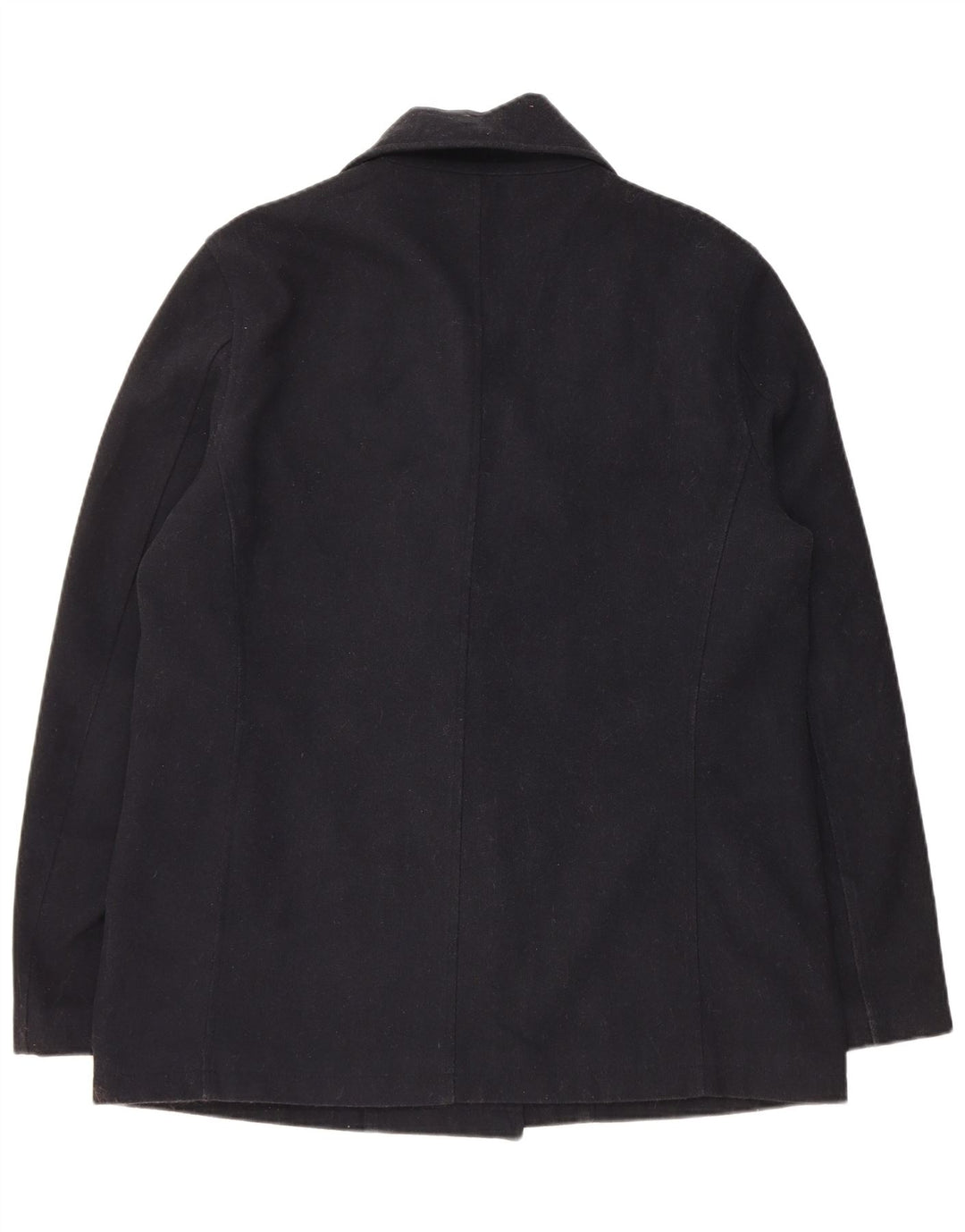 Marks & Spencer Herre Dobbeltradet Frakke UK 38 Medium Navy Blue Polyester