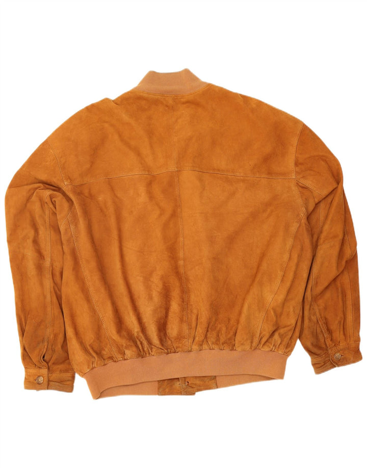 Kapraun Herre Ruskind Bomber Jacket UK 42 XL Brun