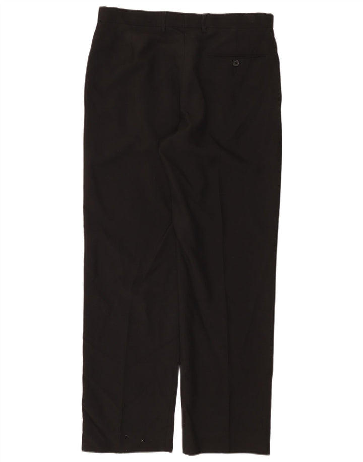 Marks & Spencer Herre Lige Regular Fit Suit Bukser W32 L31 Sort