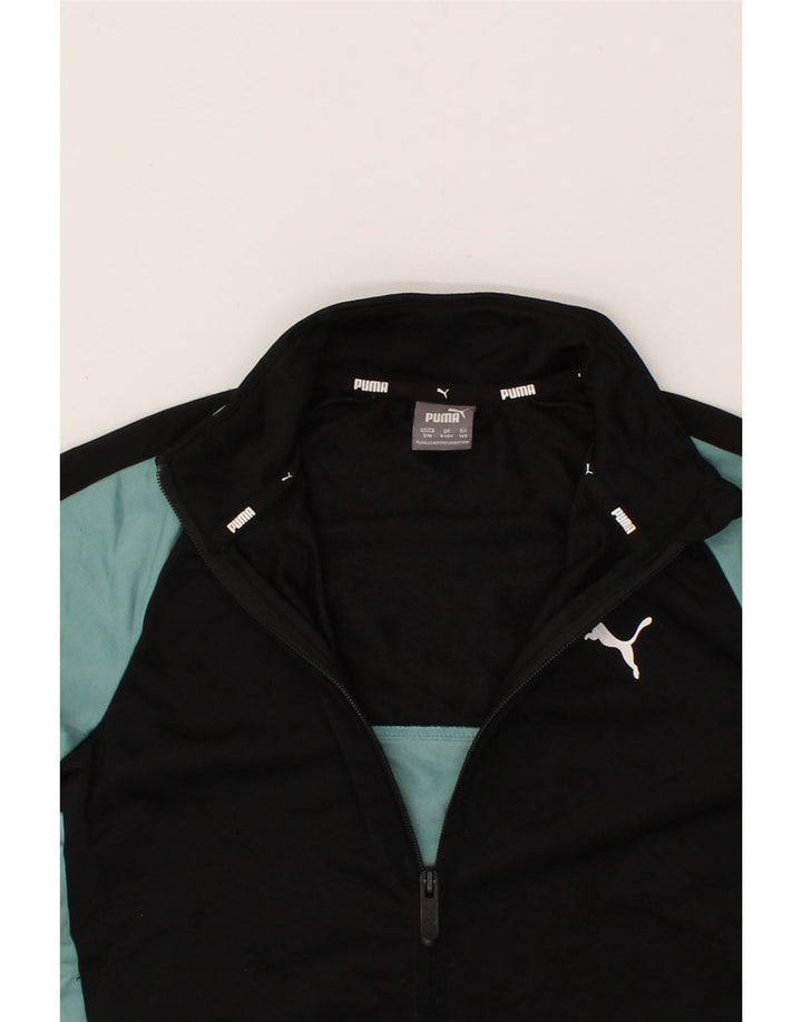 PUMA Boys Tracksuit Top Jacket 9-10 Years Medium  Black Colourblock Vintage Puma and Second-Hand Puma from Messina Hembry 