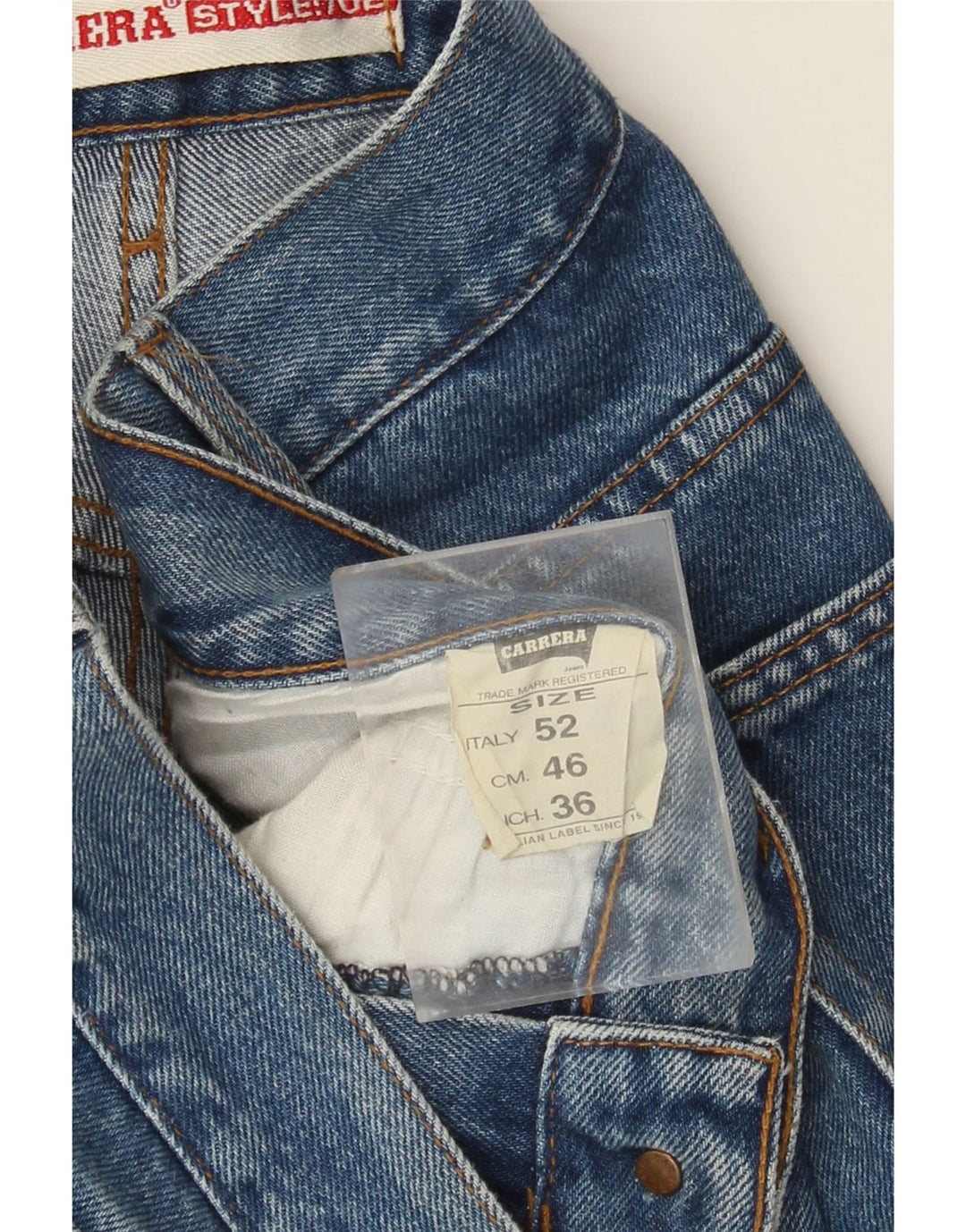 Carrera Herre Straight Jeans IT 52 XL W36 L31 Blå Bomuld