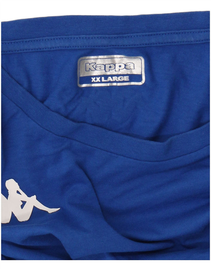 KAPPA Herre T-Shirt Top 2XL Blå