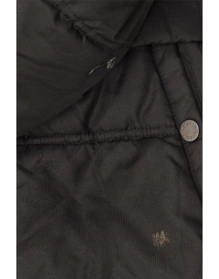 Ellesse Herre hættepolstret jakke UK 38 Medium Sort Polyester