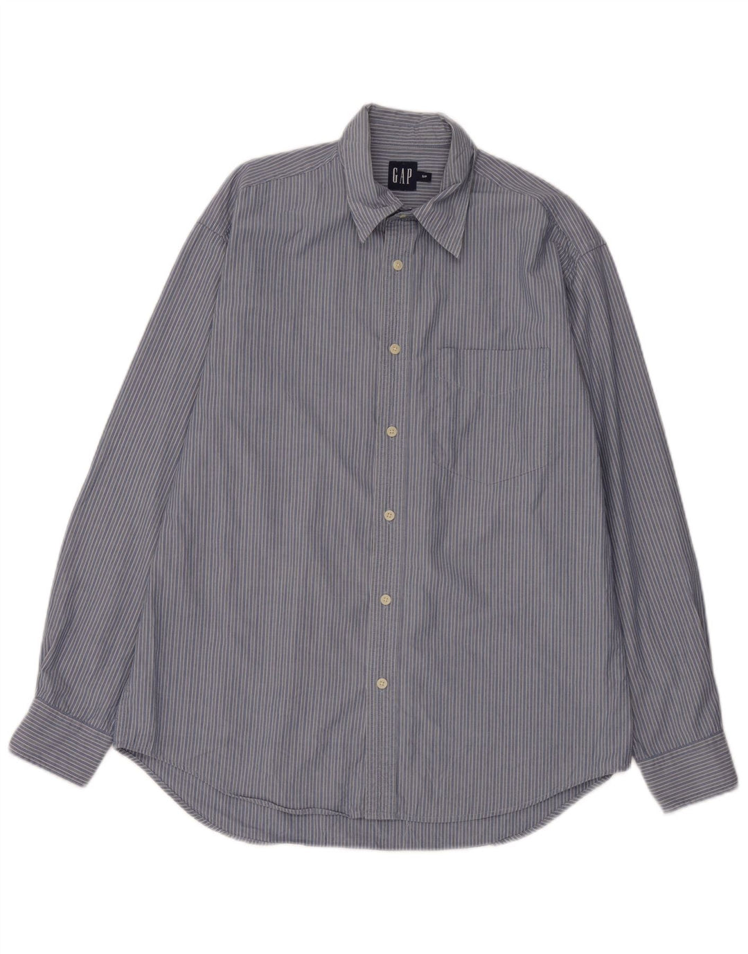 Gap Herre Loose Fit skjorte lille blå nålestribet bomuld