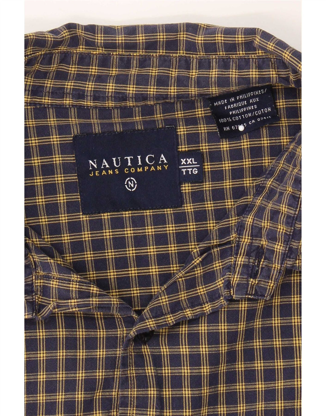 Nautica herreskjorte 2XL marineblå ternet bomuld