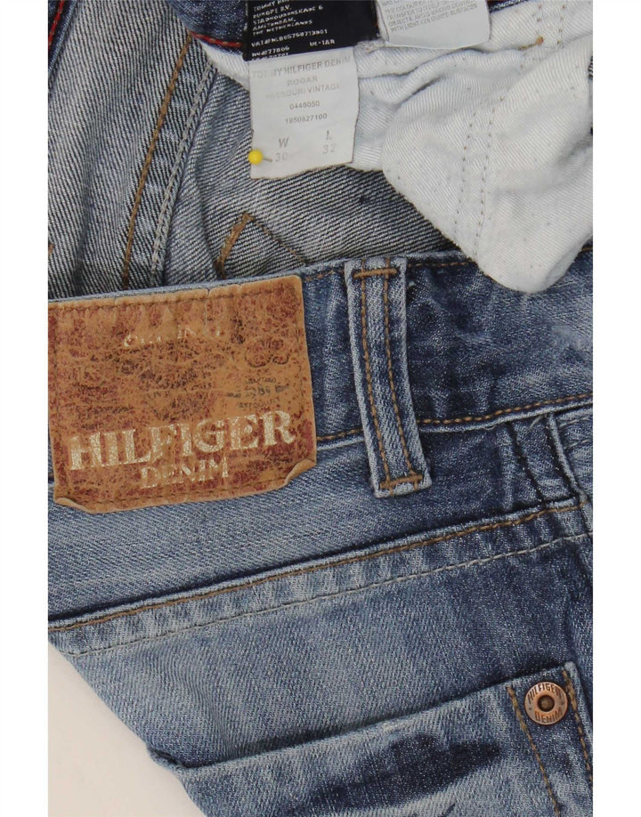 Tommy Hilfiger Dame Distressed Straight Jeans W30 L32 Blå