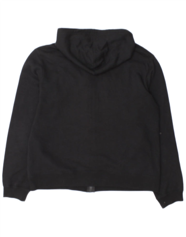Marks & Spencer Dame Hættetrøje Sweater UK 12 Medium Sort Bomuld